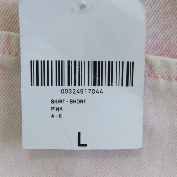 Forever 21* Women's Full Front Zip Multipocketed Stressed Wash Jean Skirt~ Large - Picture 5 of 10